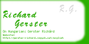richard gerster business card